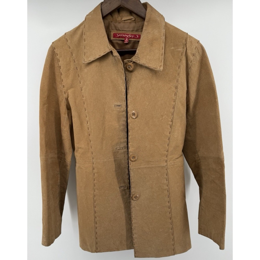 Jennyfer J Vtg Western leather womens jacket Size Medium